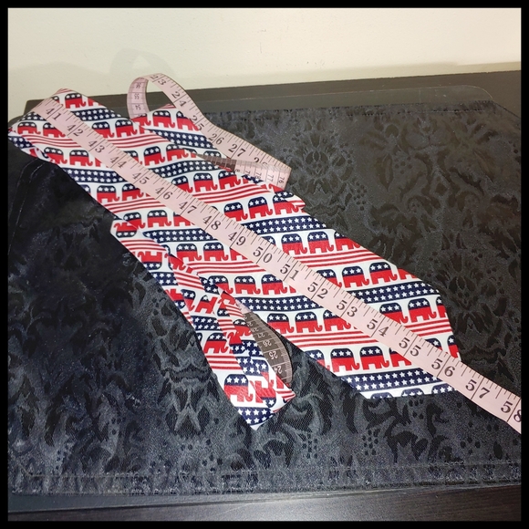 RNC Red White and Blue Elephant Tie - Picture 2 of 4